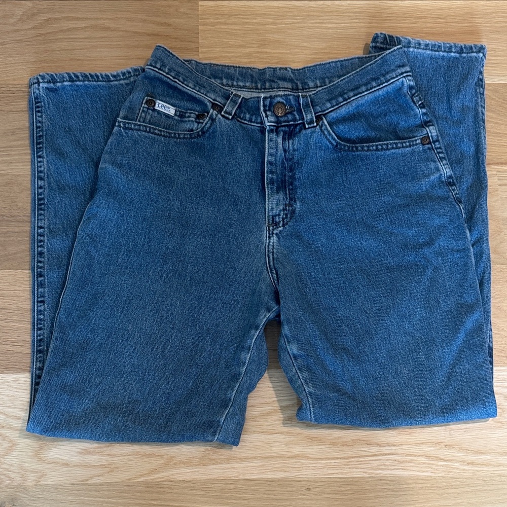 Vintage Lee Women's Straight Leg Blue Jeans